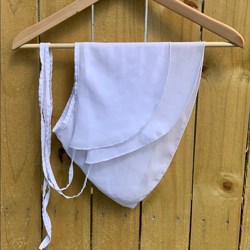 White chiffon ballet skirt